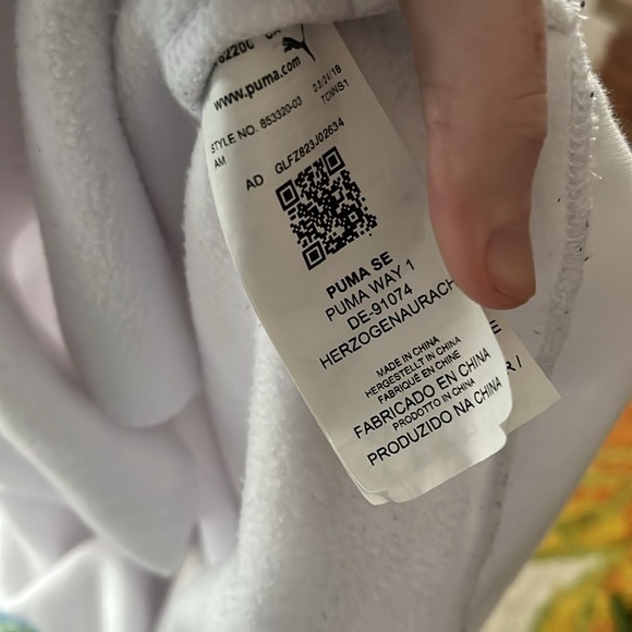 WOMENS LARGE PUMA GOLD LOGO COWL NECK HOODIE SWEATSHIRT - Picture 4 of 5